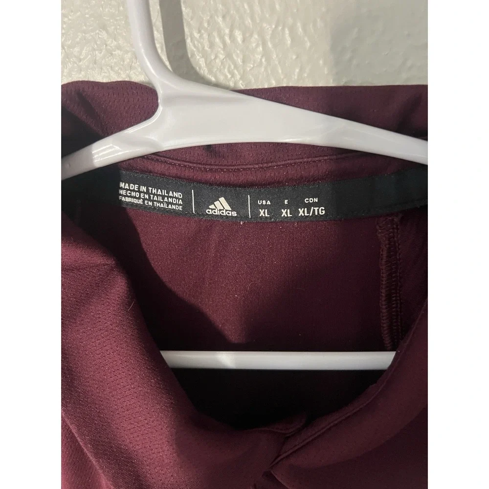 Texas A&M Aggies Adidas Climalite Polo Men XL Maroon Football Helmet NCAA